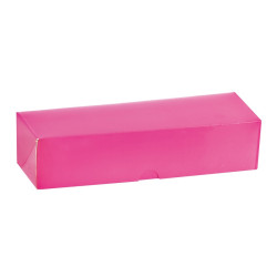 Boîte carton rectangulaire Fushia 7 macarons – Parfaite pour vente et présentation élégante, 50 pièces