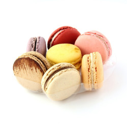 Insert plastique PET transparent rond pour 7 macarons avec fermeture clipsable 13 x 2 cm - 25 unités