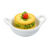 Mini plat en porcelaine blanche 8,5 x 6 x 3 cm - 4 unités