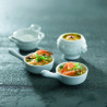 Mini plat en porcelaine blanche 8,5 x 6 x 3 cm - 4 unités