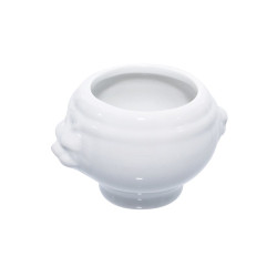 Mini soupière en porcelaine blanche 8 x 6,5 x 5 cm - 6 unités
