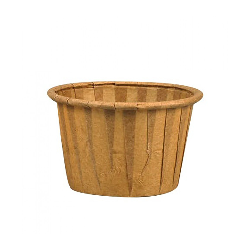 Pot papier plissé kraft avec boîte distributrice 30 ml Diam: 4,4 cm 4,4 x 3 x 2,8 cm - 200 unités
