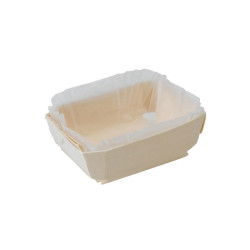 Moule de cuisson bois "Tristan" avec caissette papier 600 ml 18,5 x 8 x 4 cm - 25 unités