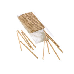 Batonnet rond bois pour pop cake Diam: 0,4 cm 0,04 x 9,5 cm - 500 unités