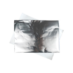 Papier alimentaire aluminium et blanc 25 x 35 cm - 500 unités