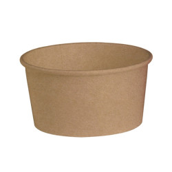 Saladier rond en carton kraft "Buckaty" 1200 ml Diam: 15 cm 15 x 12,5 x 10 cm - 45 unités