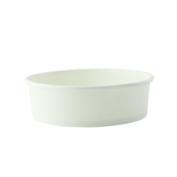 Saladier rond en carton blanc "Buckaty" 480 ml Diam: 15 cm 15 x 13,2 x 4,5 cm - 45 unités