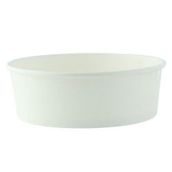 Saladier rond en carton blanc "Buckaty" 580 ml Diam: 15 cm 15 x 13 x 5 cm - 45 unités