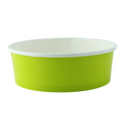 Saladier rond en carton vert "Buckaty" 580 ml Diam: 15 cm 15 x 13 x 5 cm - 45 unités