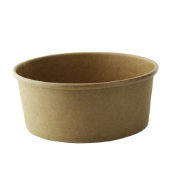 Saladier rond en carton kraft "Buckaty" 700 ml Diam: 15 cm 15 x 12,8 x 6 cm - 45 unités