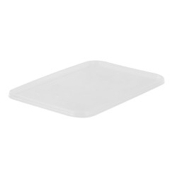 Couvercle PP translucide rectangulaire 17,3 x 12 cm - 25 unités