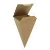 Cône snack refermable carton brun 9 x 9 x 19 cm - 25 unités