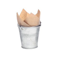 Seau en métal avec anse 90 ml Diam: 6,5 cm 6,5 x 6,5 cm - 24 unités