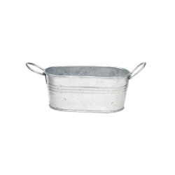 Baquet ovale en métal 220 ml 12 x 7 x 5,5 cm - 6 unités