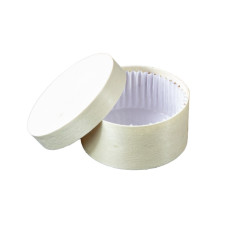 Boîte ronde bois FSC mix + papier ing - cuisson four  H42mm 100ml - 10 unités