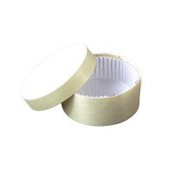 Boîte ronde bois FSC mix + papier ing - cuisson four  H42mm 200ml - 10 unités