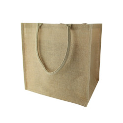 Sac cabas en jute brun 38 x 33 x 38 cm - 20 unités