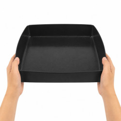 Panier BBQ solide avec bordure 279x279mm H30mm - 2 unités