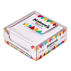 Serviette coton blanc pour cocktail - 20 unités