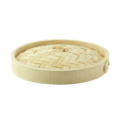 Couvercle bambou pour cuiseur vapeur Diam: 20 cm 20 x 4,2 cm - 2 unités