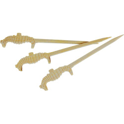 Pique bambou hippocampe "Tokai" 9 cm - 100 unités