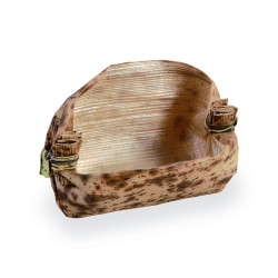 Panier ovale en feuille de bambou "Mito" 44 ml 7 x 2 x 2 cm - 25 unités