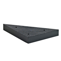 Plateau bambou triangulaire noir pour 3 pics "Sima" 14 x 8 x 2 cm - 10 unités