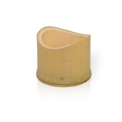 Demi-tube bambou "Tamago" 37 ml Diam: 5,5 cm 5,5 x 5,8 x 4,2 cm - 20 unités