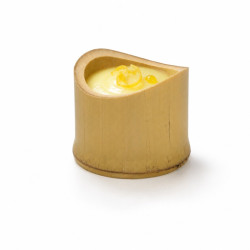 Demi-tube bambou "Tamago" 37 ml Diam: 5,5 cm 5,5 x 5,8 x 4,2 cm - 20 unités