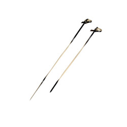 Pique bambou noir torsadé "Tingi" 15 cm - 100 unités