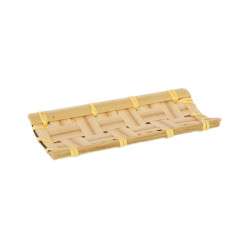 Rectangle bambou tressé "Kobe" 10,5 x 5 cm - 20 unités