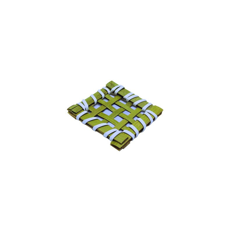 Carré bambou tressé 50x50mm - 100 unités