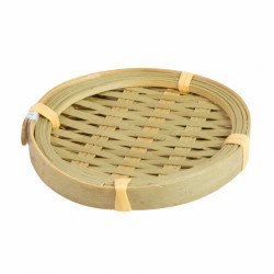 Rond bambou tressé "Yame" Diam: 6 cm 6 cm - 100 unités