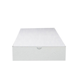 Boîte traiteur lunch carton microcannelé blanc 28 x 19 x 6 cm - 25 unités