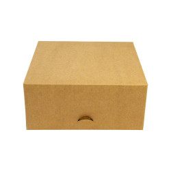 Boîte pâtissière carton kraft brun 18 x 18 x 8 cm - 50 unités