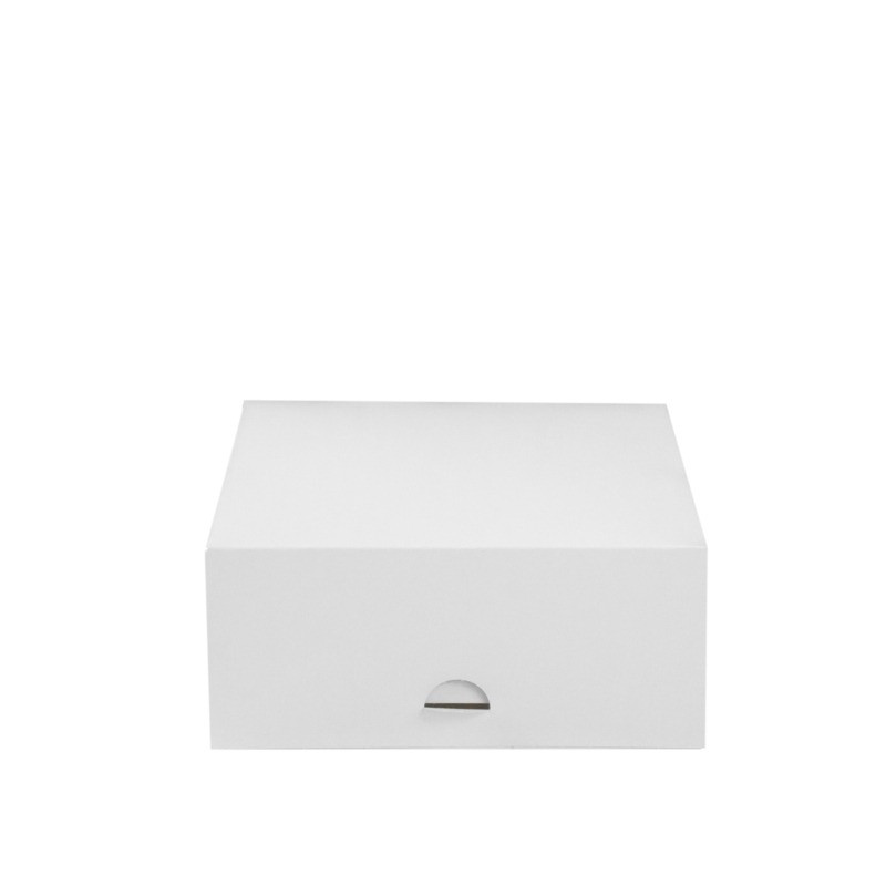 Boîte pâtissière carton blanche 18 x 18 x 8 cm - 50 unités