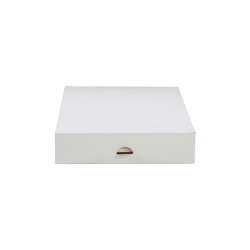 Boîte pâtissière carton blanche 20 x 20 x 5 cm - 50 unités