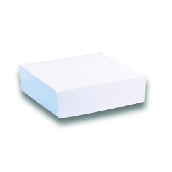 Boîte pâtissière carton blanche 20 x 20 x 8 cm - 50 unités
