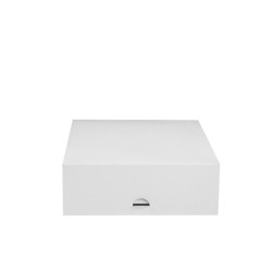 Boîte pâtissière carton blanche 22 x 22 x 8 cm - 50 unités