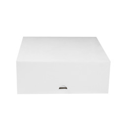 Boîte pâtissière carton blanche 25 x 25 x 10 cm - 50 unités