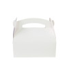 Boîte pâtissière carton blanche avec anse 18 x 10 x 10 cm - 50 unités