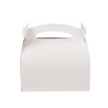 Boîte pâtissière carton blanche avec anse 18 x 16 x 17 cm - 50 unités