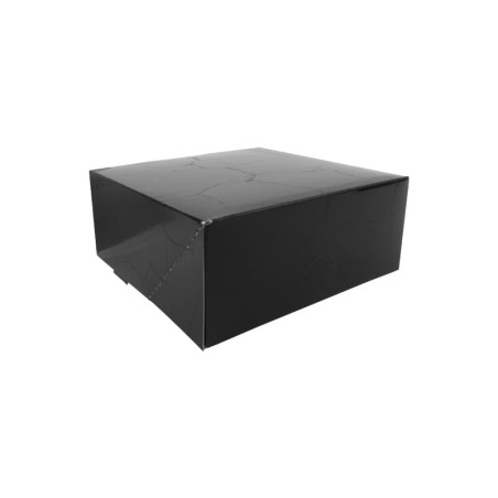 Boite pâtissière carton noir  140x140mm H60mm - 50 unités