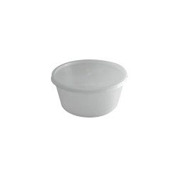Boite plastique PP ronde transparente avec couvercle 3000 ml Diam: 23,7 cm 23,7 x 23,7 x 10,2 cm x 25 unités