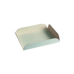 Carré rainé carton blanc 15 x 15 x 2 cm - 250 unités