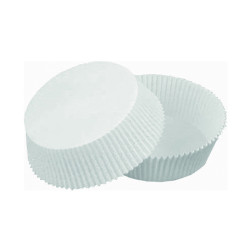 Caissette papier de cuisson ronde blanche ingraissable Diam: 6 cm 6 x 6 x 2,5 cm - 1000 unités