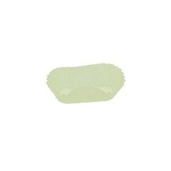 Caissette papier de cuisson ovale blanche ingraissable 4 x 1,5 x 1,5 cm - 1000 unités