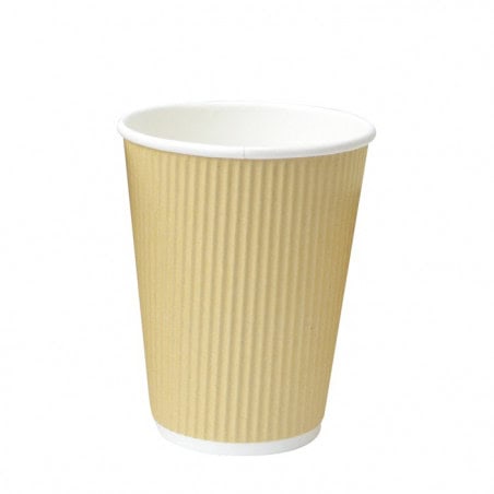 Gobelet beige carton ondulé 40cl Gobelet beige carton ondulé 40cl