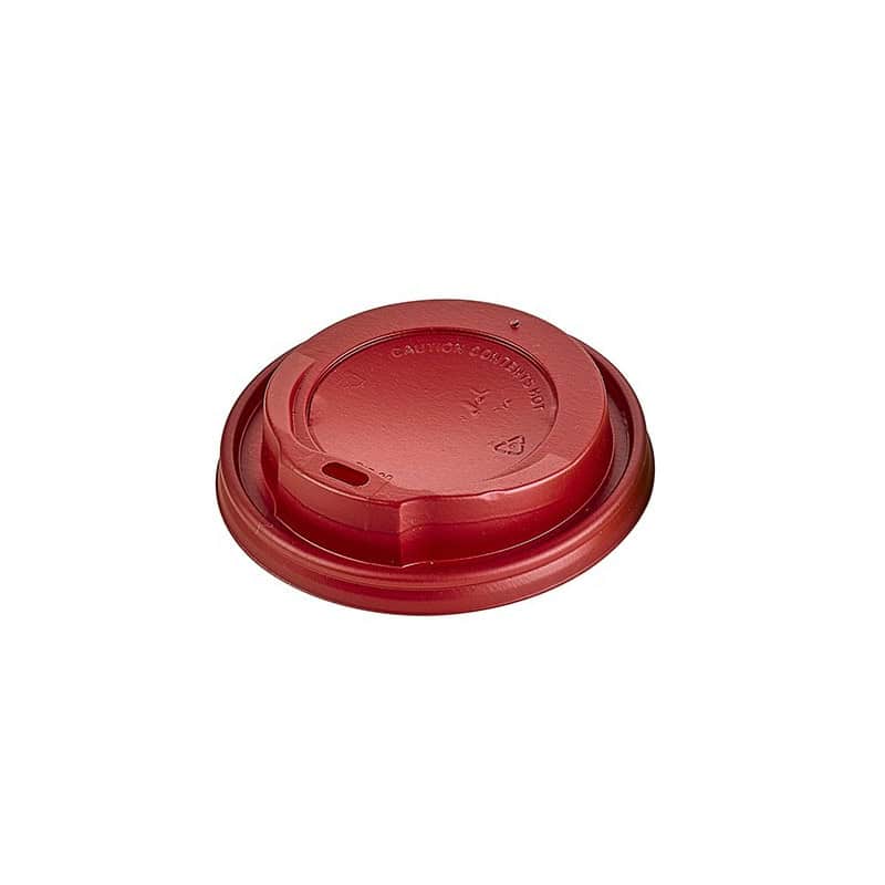 Couvercle dôme rouge pour gobelet 16 oz