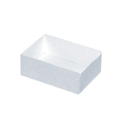 Boite pâtissière carton blanc sans couvercle  - 16 cm x 11 cm x 5 cm - 100 unités